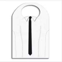 Bavoirs SB blanc motif cravatte 40x57cm (M)